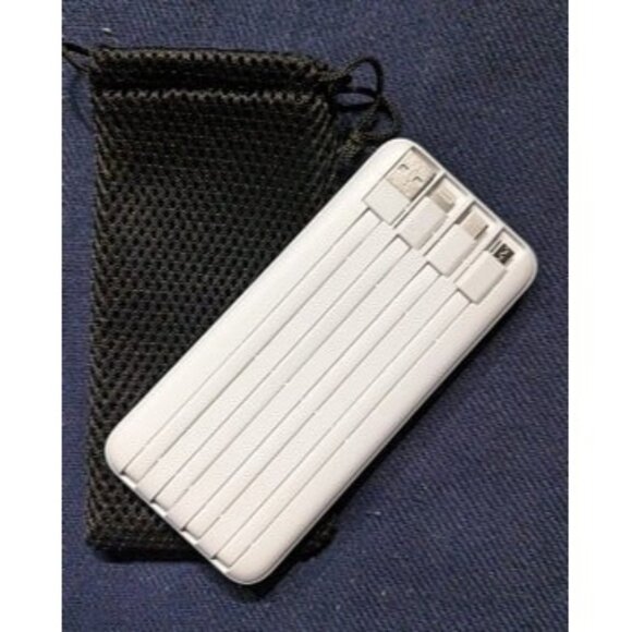 New Portable Charger with Cords Wires Slim 10000mAh Travel Battery Pack 6 Output - Picture 2 of 3